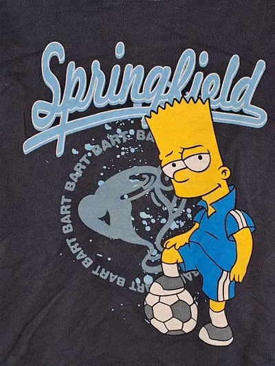 The Simpsons Kapuzenpullover Kinder Gr. 146 Blau Logo Print Streetwear