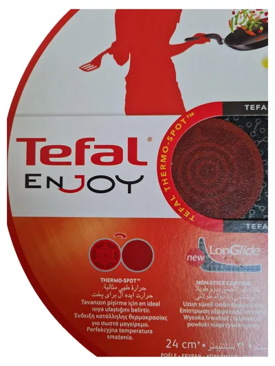 Tefal Enjoy Pfanne 24cm Antihaft Thermo-Spot Schwarz Aluminium