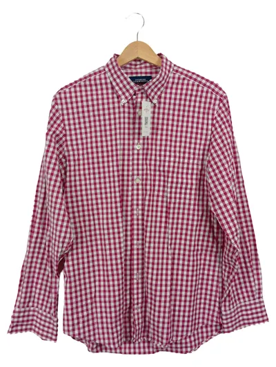Charles Tyrwhitt Herren Freizeithemd kariert Rot Gr. M