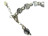 HERGO Damen Schmuckset 3 Teile Collier Ohrringe Perlen Tierdruck Mehrfarbig 2
