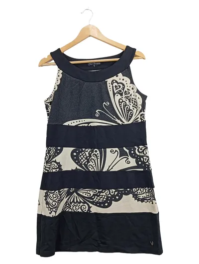 Vila Joy Damen festliches Kleid 38/M Mehrfarbig Tiermotive Ärmellos