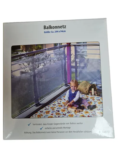 reer Kindersicherung Balkonnetz Balkonschutz Netz Weiß UNI