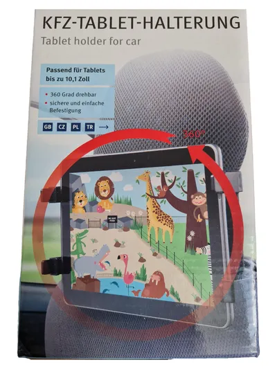 IDEENWELT KFZ Tablet Halterung Kopfstütze 360° drehbar bis 10,1 Zoll Schwarz
