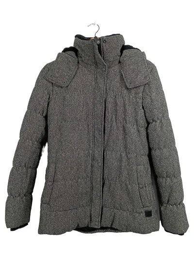 Bench Damen Steppjacke Winterjacke Gr. S grau meliert Kapuze warm
