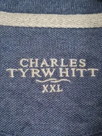 Charles Tyrwhitt Herren Poloshirt Langarm Blau XXL Casual Baumwolle 3
