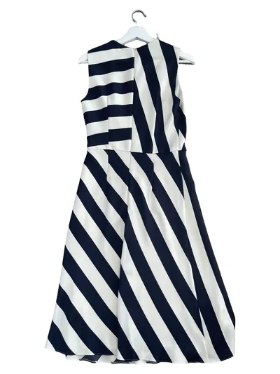 Hugo Boss Damen Festliches Kleid gestreift ärmellos Gr. 36/S