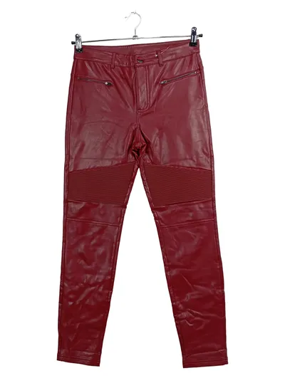 Calzedonia Damen Kunstleder Bikerhose Rot Gr. 38