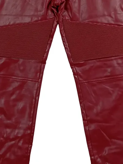 Calzedonia Damen Kunstleder Bikerhose Rot Gr. 38