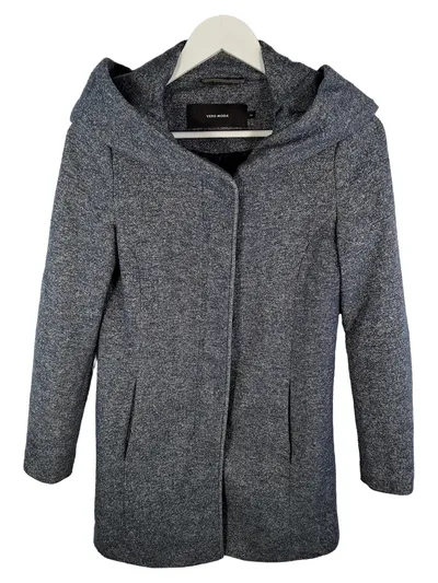 Vero Moda Leichte Jacke Damen Kapuze Meliert Grau Gr. XS/34 Polyester
