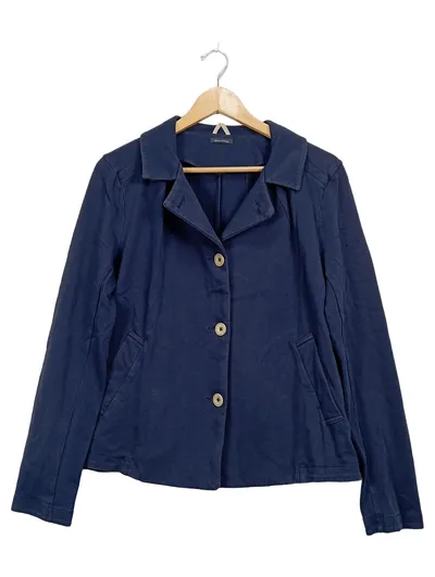 Marc O'Polo Damen Jacke Blazer Blau Baumwolle Casual Gr. XL 42