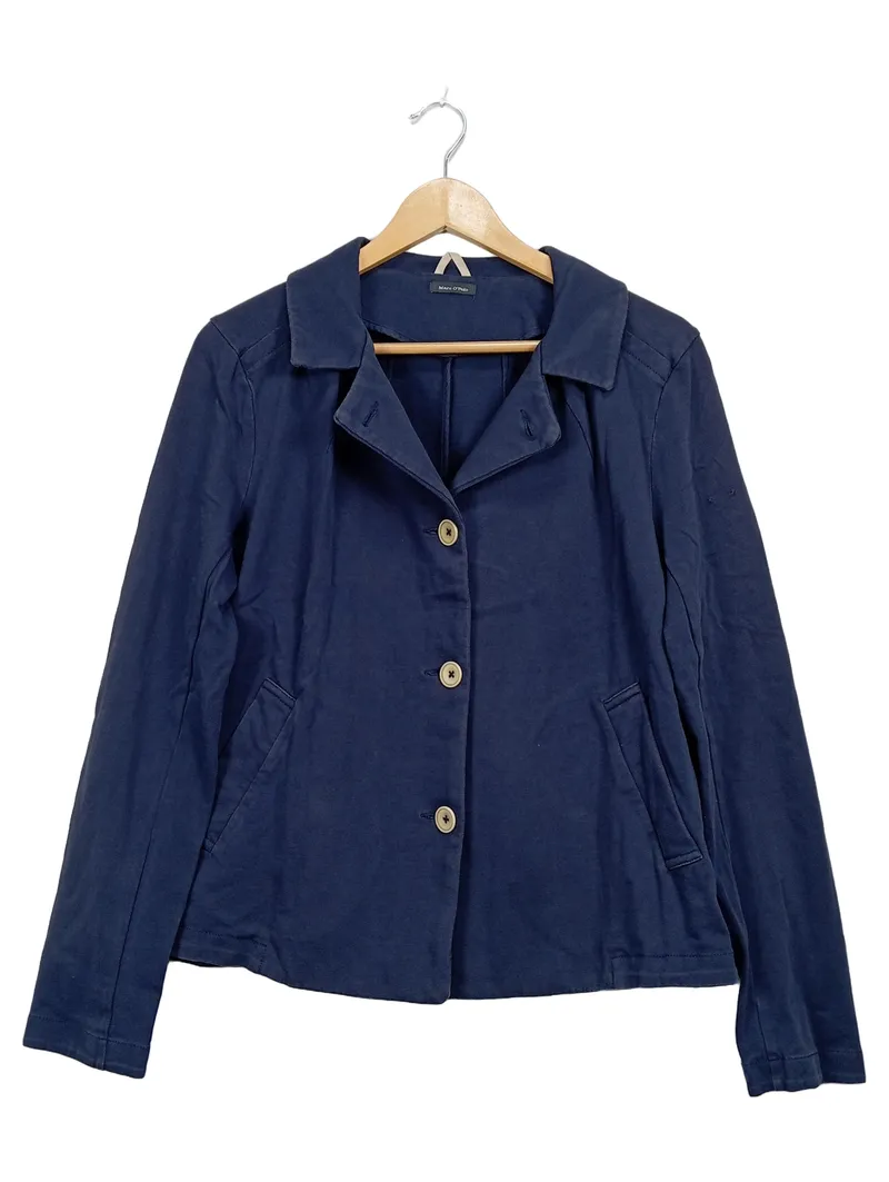 Marc O'Polo Damen Jacke Blazer Blau Baumwolle Casual Gr. XL 42 1