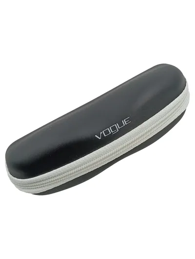 Vogue Brillenetui Schwarz Weiß Reißverschluss Hardcase 17cm