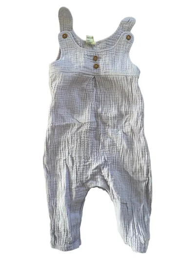ALANA Baby Strampler Overall Musselin Gr. 80 Grau Baumwolle Unisex
