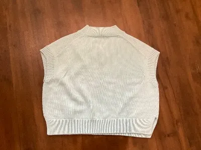 Better Rich Damen Pullunder Strickweste V-Ausschnitt Hellblau Gr. S