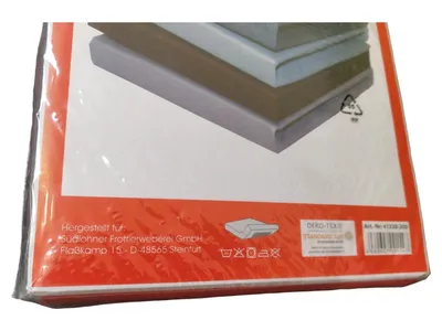 Jersey Spannbetttuch 150x200 cm Grau Baumwolle Polyester OEKO-TEX