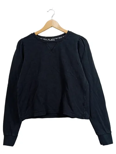 Noisy May Damen Langarmshirt Gr. 38/M Schwarz Casual