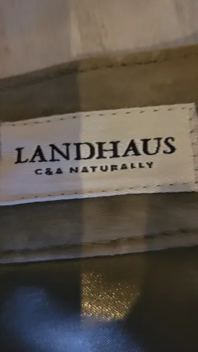 Landhaus C&A Damen Lederhose Beige Gr. 36 Wildleder Schnürung Trachten Vintage