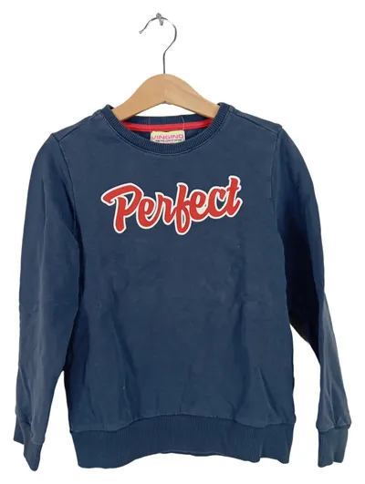 Vingino Kinder Pullover Blau Gr. 128 (8) Schriftzug Perfect