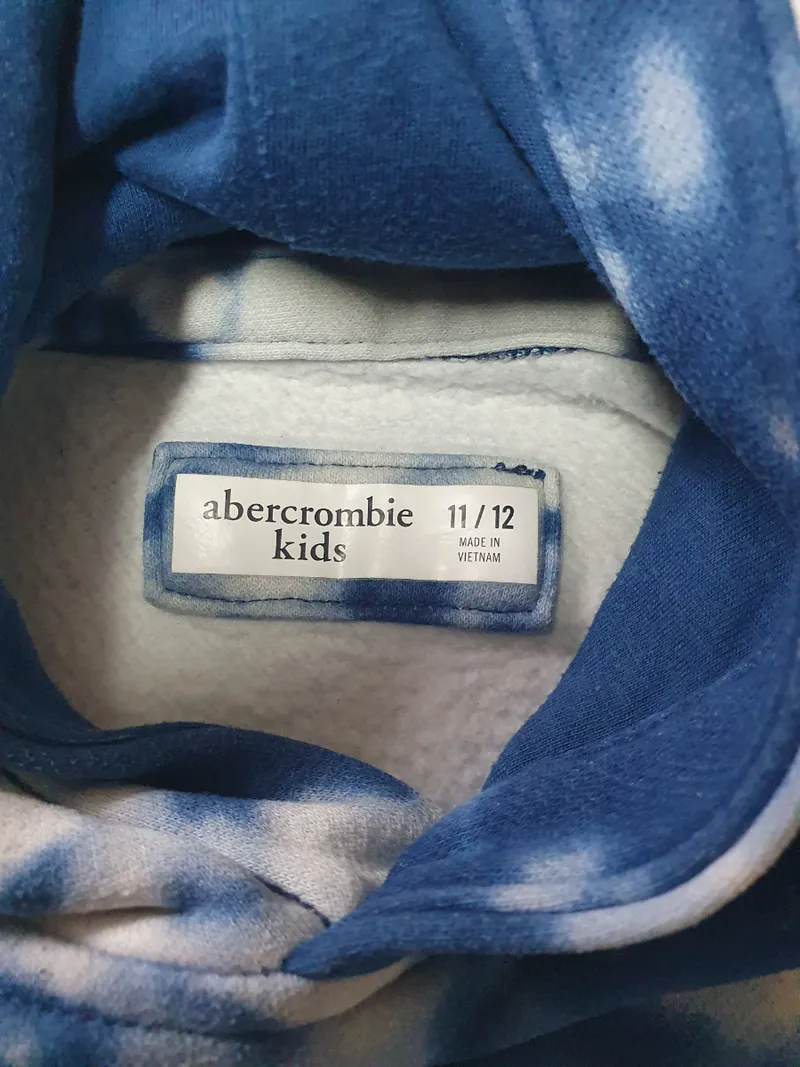 Abercrombie Kids Kapuzenpullover Batikmuster Blau Gr. 146 Hoodie 3