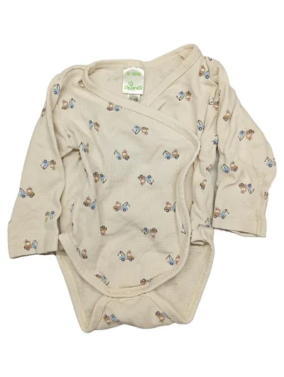 ALANA Baby Wickelbody Langarm Gr. 62/68 Beige Tiermotive Baumwolle