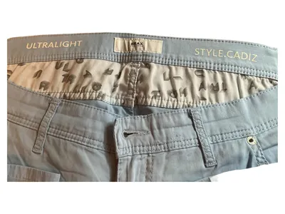 BRAX Stoffhose Cadiz Ultralight Herren Blau Gr. W29 S L31 Baumwolle