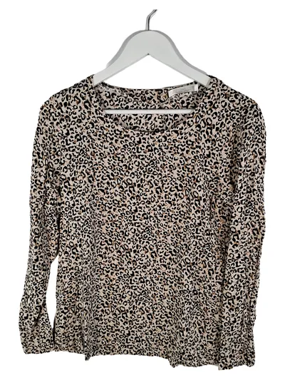 Gerry Weber Damen Langarmshirt Leopardenmuster Beige Gr. 38 Viskose