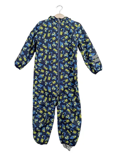 Infinity Kids Regenoverall Kinder Gr. 104/110 Bagger Motiv Blau Gelb
