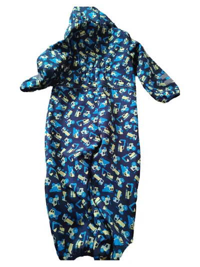Infinity Kids Regenoverall Kinder Gr. 104/110 Bagger Motiv Blau Gelb