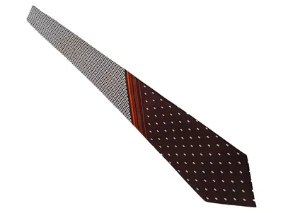 Commodore Herren Krawatte Business Braun Grafisch 130cm 11.5cm Polyester