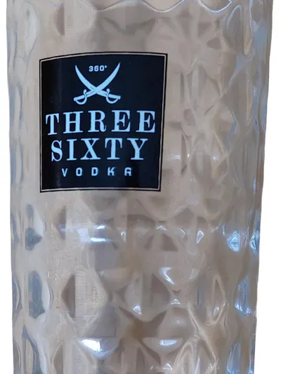 Three Sixty Vodka Glas Transparent 16cm Schnapsglas Shotglas Strukturmuster