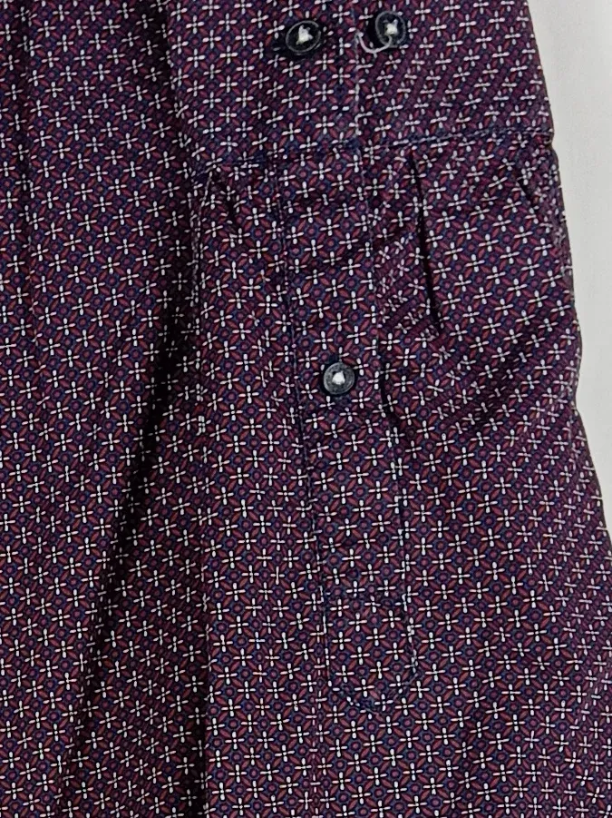 CASAMODA Herren Freizeithemd Comfort Fit Gr. M/50 Lila Geometrisch 5