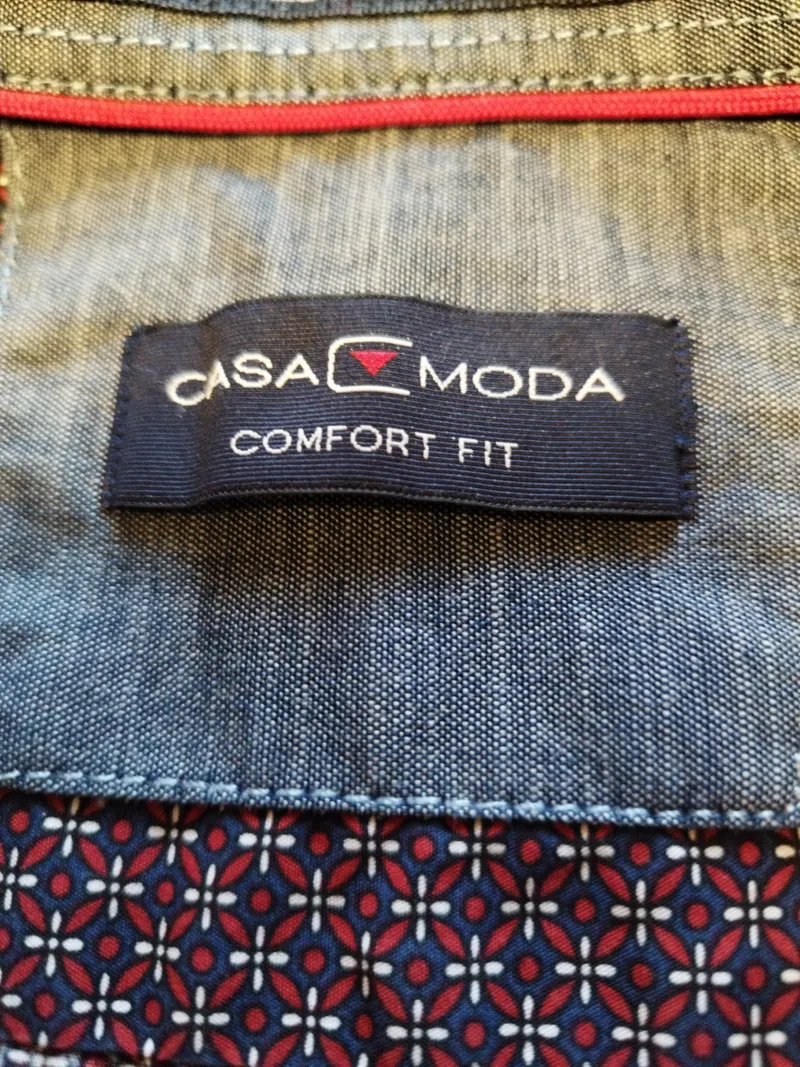 CASAMODA Herren Freizeithemd Comfort Fit Gr. M/50 Lila Geometrisch 6