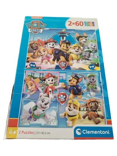 Clementoni Paw Patrol Puzzle 2x60 Teile Super Color Kinder ab 4 Jahre