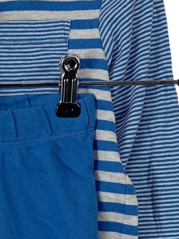 ALANA Kinder Schlafanzug Gr. 110/116 Blau Gestreift Baumwolle Pyjama 4