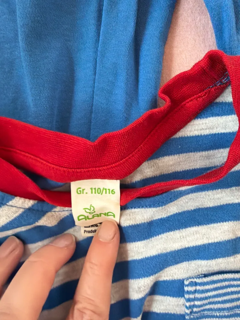 ALANA Kinder Schlafanzug Gr. 110/116 Blau Gestreift Baumwolle Pyjama 6