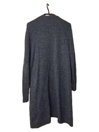 Comma Strickjacke Damen Oliv Rippstrick Viskose Wolle Kaschmir Gr. 34 XS 2