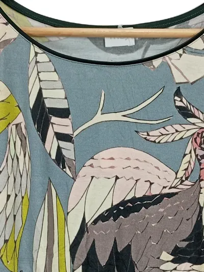 Mey Damen T-Shirt Gr. 38 Mehrfarbig Vogelmuster Modern
