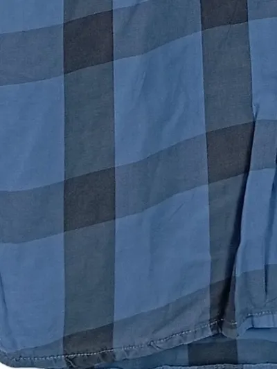 Quiksilver Herren Freizeithemd Langarmhemd Kariert Blau Baumwolle Gr. S