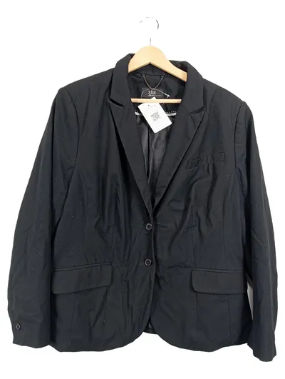 XINT Damen Blazer Jacke Gr. 46 Schwarz Klassisch Business