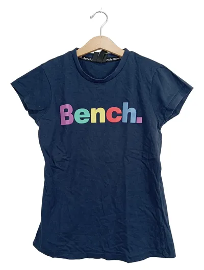 Bench Kinder T-Shirt Gr. 152 Blau mit buntem Logo-Print