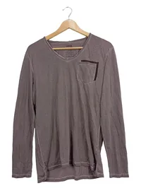 Cinque Herren Langarmshirt Grau Gr. 48/M Baumwolle Casual 1
