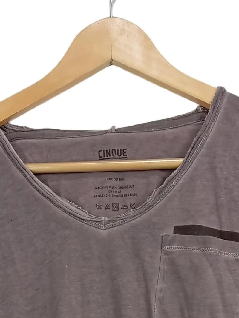 Cinque Herren Langarmshirt Grau Gr. 48/M Baumwolle Casual 2