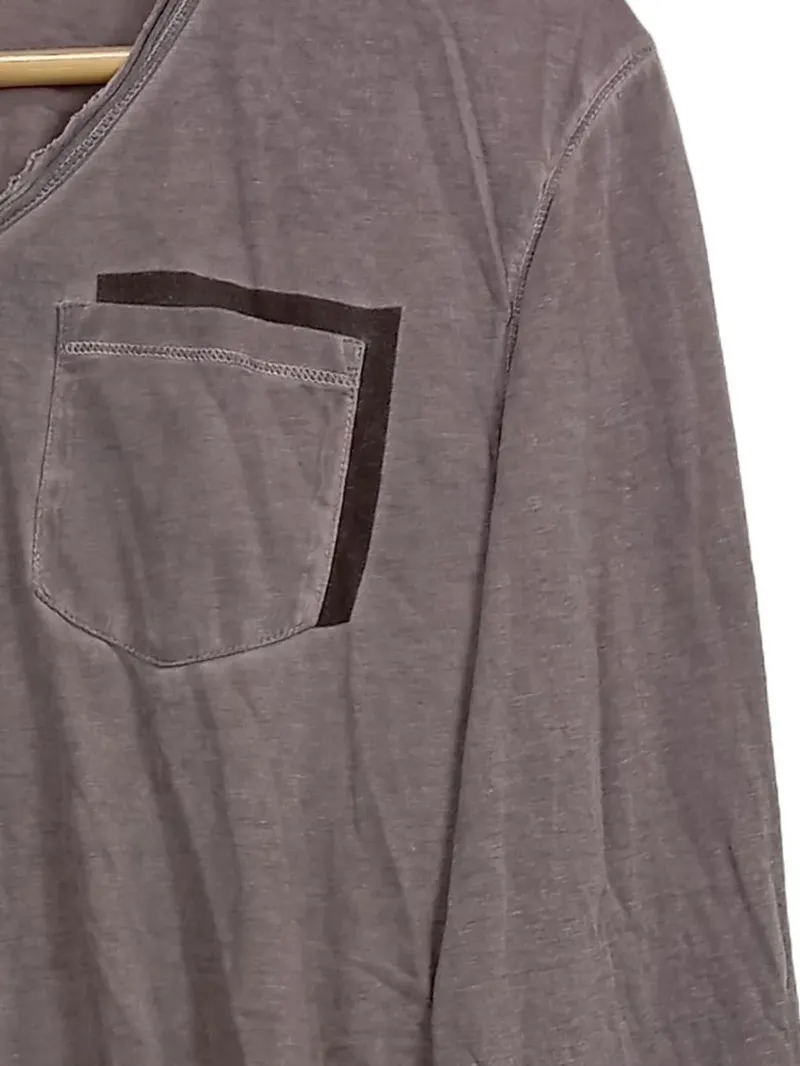 Cinque Herren Langarmshirt Grau Gr. 48/M Baumwolle Casual 3