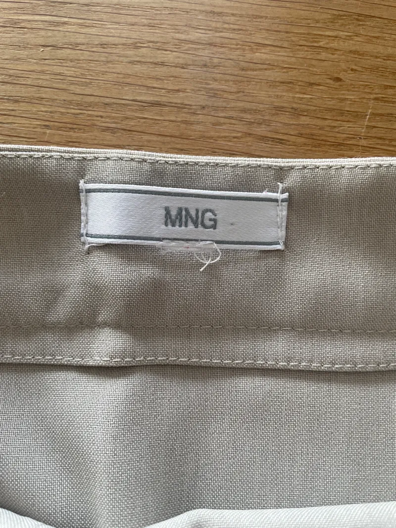 MANGO Damen A-Linienrock Beige Gr. S/36 Schleife Klassisch 3