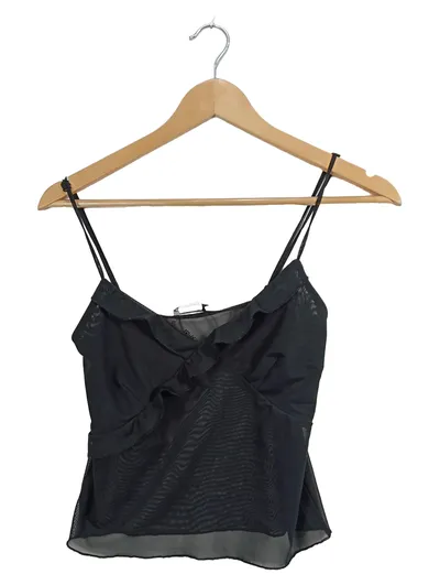 Subdued Damen Top Schwarz Gr. 36 S Feminin Rüschen Trägertop