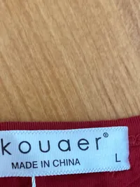 Ekouaer Damen Freizeitkleid Rot Gr. 40/L Casual Sommerkleid 3