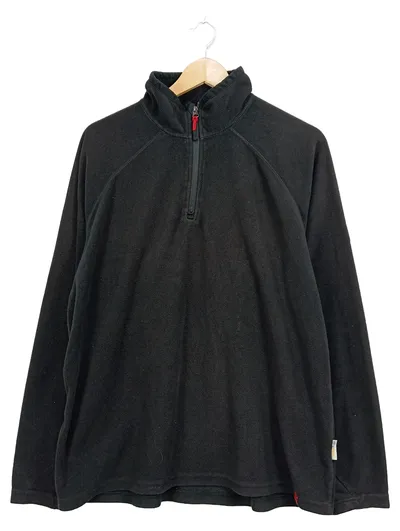 Engelbert Strauss Fleecepullover Herren Gr. L Schwarz Half-Zip Outdoor