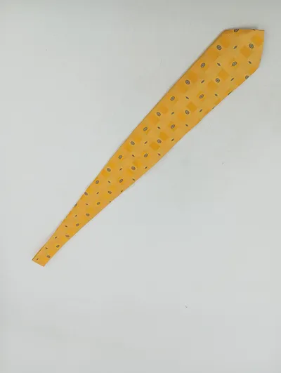CANDA Herren Krawatte Gelb Business Polyester Geometrisch