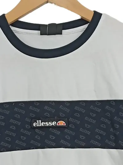 Ellesse Kinder Langarmshirt Weiß Logo Schriftzug Baumwolle Gr. 152