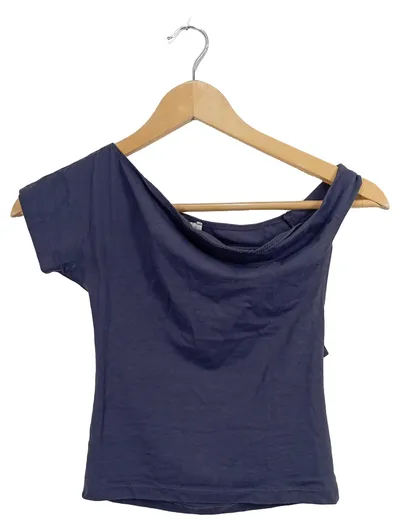 Subdued Damen T-Shirt Grau Gr. 34 XS Feminin Asymmetrischer Schnitt
